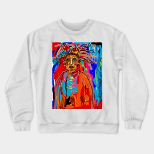 Shaman  Digital Drawing Crewneck Sweatshirt